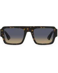Moschino - Tortoiseshell-Effect Rectangle-Frame Sunglasses - Lyst
