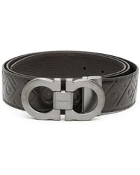 Ferragamo - Gancini Riem Met Monogram-Reliëf - Lyst