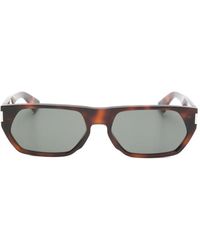 Saint Laurent - Tortoiseshell-Effect Rectangle-Frame Sunglasses - Lyst