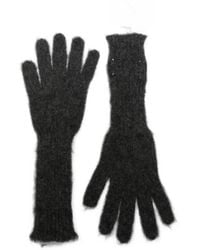 Maison Margiela - Brushed-Knit Four-Stitch Gloves - Lyst