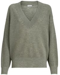 Brunello Cucinelli - Sparkling V-Neck Top - Lyst
