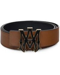 Amiri - Ma Logo-Plaque Leather Belt - Lyst