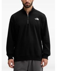 The North Face - Quarter-Zip Logo-Embroidered Sweatshirt - Lyst