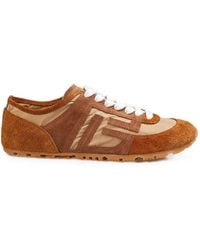 Balmain - Racer 45 Suede-Panelled Sneakers - Lyst