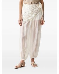 Haveone - Sequin-Embellished Wrap-Style Trousers - Lyst
