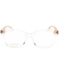 Gucci - Rectangle-Frame Glasses - Lyst