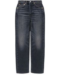 RE/DONE - High-Rise Cropped Jeans - Lyst