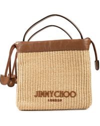 Jimmy Choo - Woven Leather-Trim Mini Bag - Lyst