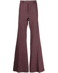Rick Owens - Flared Wool Trousers - Lyst