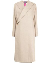 Y's Yohji Yamamoto - Asymmetric Front Wool Coat - Lyst