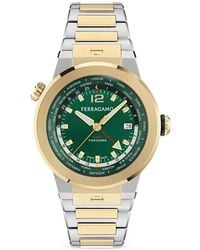 Ferragamo - F-80 Gmt Worldtime 43Mm Watch - Lyst