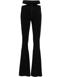 Mugler - Flared-leg Mid-rise Stretch-woven Trousers - Lyst