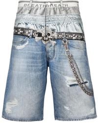 BREATH - Denim Shorts Met Transferprint - Lyst
