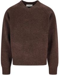 DUNST - V-Neck Wool Sweater - Lyst