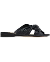 Jimmy Choo - Narisa Leather Knotted Flats - Lyst