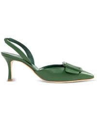 Manolo Blahnik - Maysli Buckle-Detail Slingback Pumps - Lyst