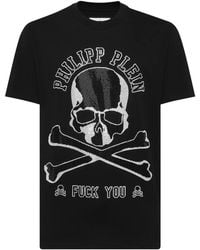 Philipp Plein - T-Shirt Round Neck Ss Skull & Bones - Lyst
