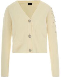 Liu Jo - Crystal-Embellished Ribbed Cardigan - Lyst