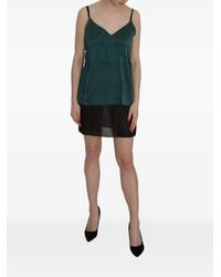 Pink Memories - Chiffon-Overlay Gathered-Waist Slip Mini Dress - Lyst