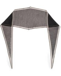 Emporio Armani - Logo-Print Asymmetrical Scarf - Lyst