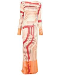 Raquel Diniz - Abstract-Print Open-Back Maxi Dress - Lyst