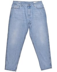 Brunello Cucinelli - Faded-Effect Tapered Jeans - Lyst
