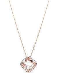 Lisa Nik - 18K Rose Diamond And Morganite Necklace - Lyst