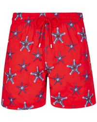 Vilebrequin - Mistral Starfish Dance-embroidered Swim Shorts - Lyst