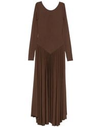 Pink - Maxikleid Mit Falten - Lyst