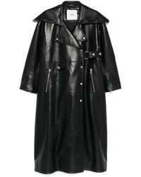 Nanushka - Faux-Leather Trench Coat - Lyst