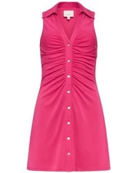 Cinq À Sept - Melinda Ruched Button-Up Dress - Lyst