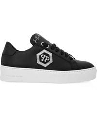 Philipp Plein - Logo-Plaque Low-Top Sneakers - Lyst