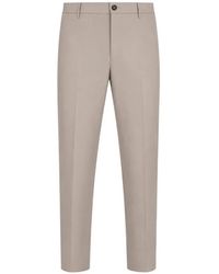 Peserico - Pressed-Crease Belt-Loop Trousers - Lyst