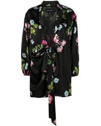 Cynthia Rowley - Floral-print Silk Wrap Dress - Lyst
