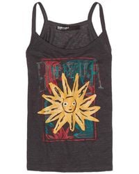Bimba Y Lola - Positional Sun Anthracite Linen Top - Lyst