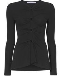 Proenza Schouler - Cut-Out Detailed Long-Sleeved Top - Lyst