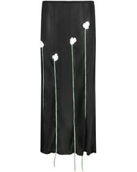 Moschino - Floral-Appliqué Longline Maxi Skirt - Lyst