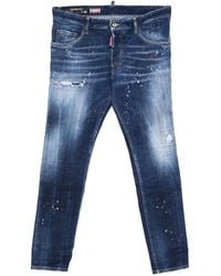 DSquared² - Slim Fit Distressed Paint Splatter Jeans - Lyst