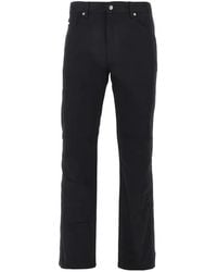 Emporio Armani - Logo-Plaque Straight-Leg Trousers - Lyst