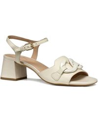 Geox - 55mm New Eraklia Chain-embellished Block-heel Pumps - Lyst