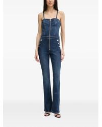 Guess - Button-Embellished Zip-Front Jumpsuit - Lyst