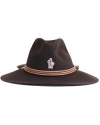 Moncler - Hoed Met Gevlochten Afwerking En Logo-Patch - Lyst