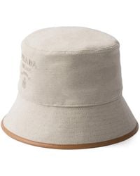 Prada - Logo-Embroidered Bucket Hat - Lyst