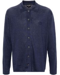 Giorgio Armani - Classic-collar Fine-knit Shirt - Lyst