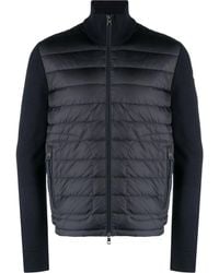 Moncler - Puffer-panelled Knit Jacket - Lyst