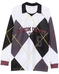 ih nom uh nit - Argyle-Print Long-Sleeve Polo Shirt - Lyst