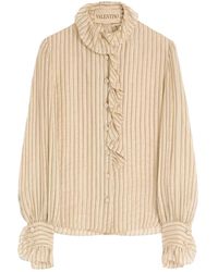 Valentino Garavani - Seersucker Lamé Shirt - Lyst