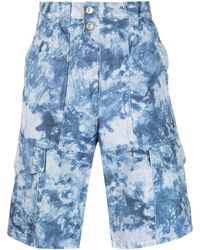 Isabel Marant - Bleached-effect Cargo Shorts - Lyst