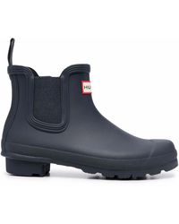 HUNTER - Chelsea-Boots Mit Logo-Patch - Lyst