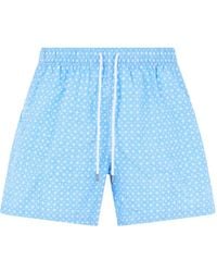 Fedeli - Floral-Print Drawstring Swim Shorts - Lyst